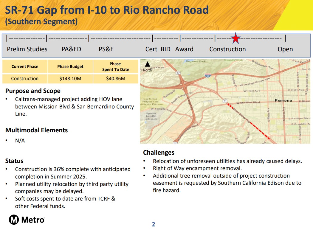 71 Freeway South Segment