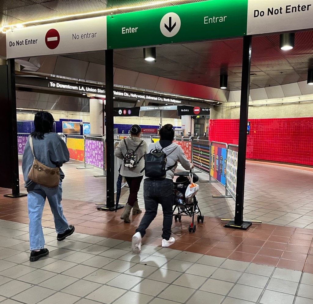 Eyes on the Station: New Metal Barriers Funnel Riders at MacArthur Park Station