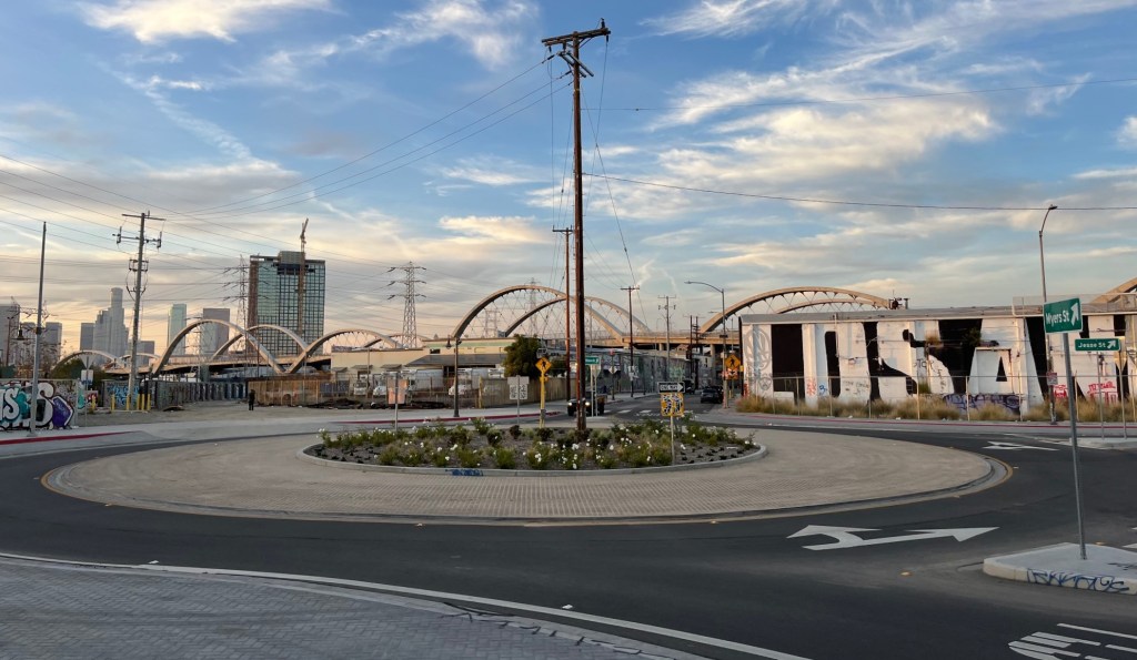 Eyes on the Street: Boyle Heights Myers/Mission Roundabout Completed, Short Bike Paths Open