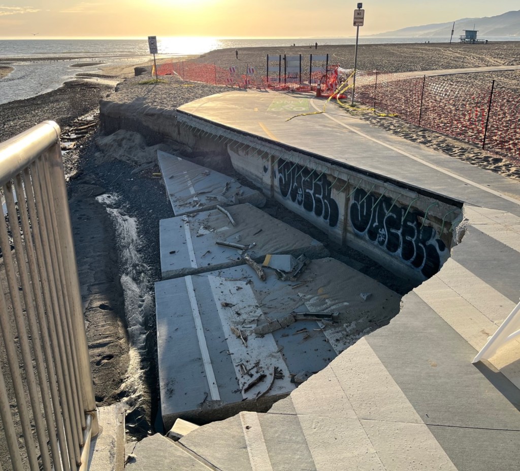 Friday Bikeways Update: Beach Bike Path Damage, 7th Street, and More