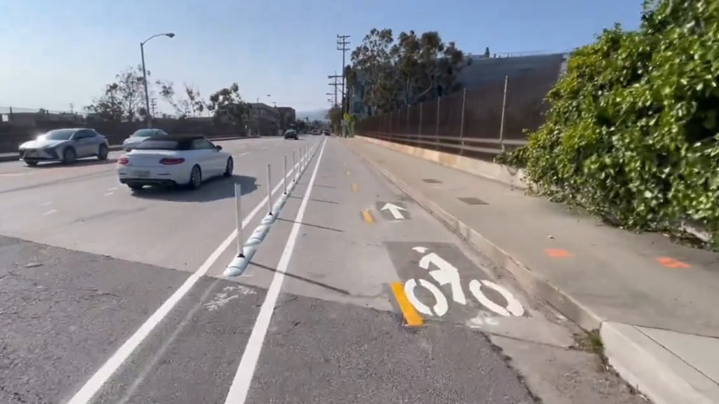 Eyes on the Street: Santa Monica Connection from E Line Bike Path to Downtown Is Almost Complete