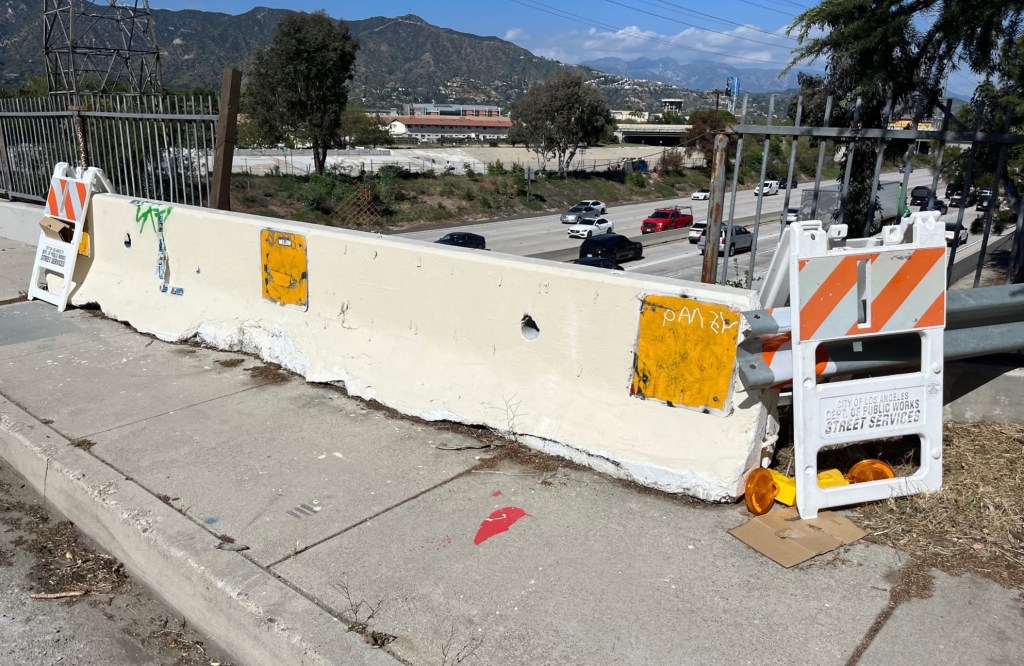 Freeway Drivers Keep Slamming into Bridge Railing in Griffith Park