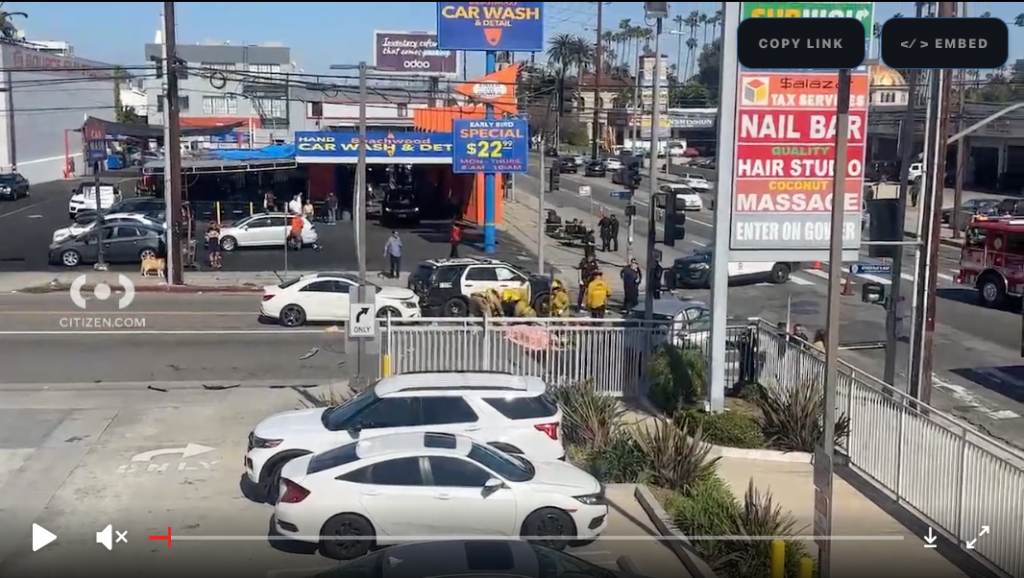 LAPD Was Crossing Against Red Light in Crash that Killed Pedestrian and Injured Six in Hollywood