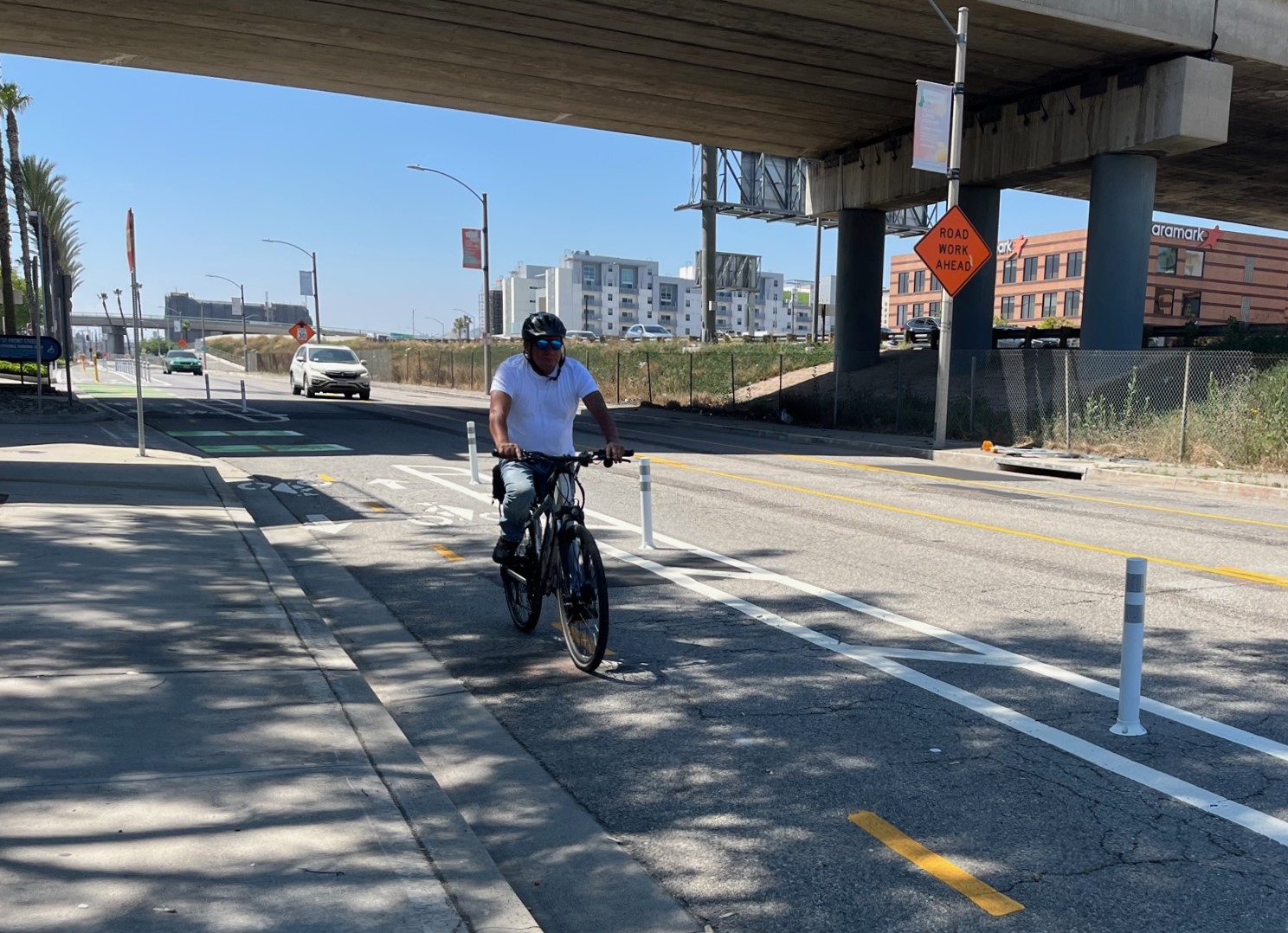 Soft Hit Posts Eyes on the Street: Burbank Front Street Bikeway Under Construction ...