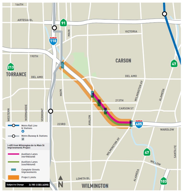 Metro and Caltrans Planning to Widen 405 Freeway through Carson, Meetings this Week