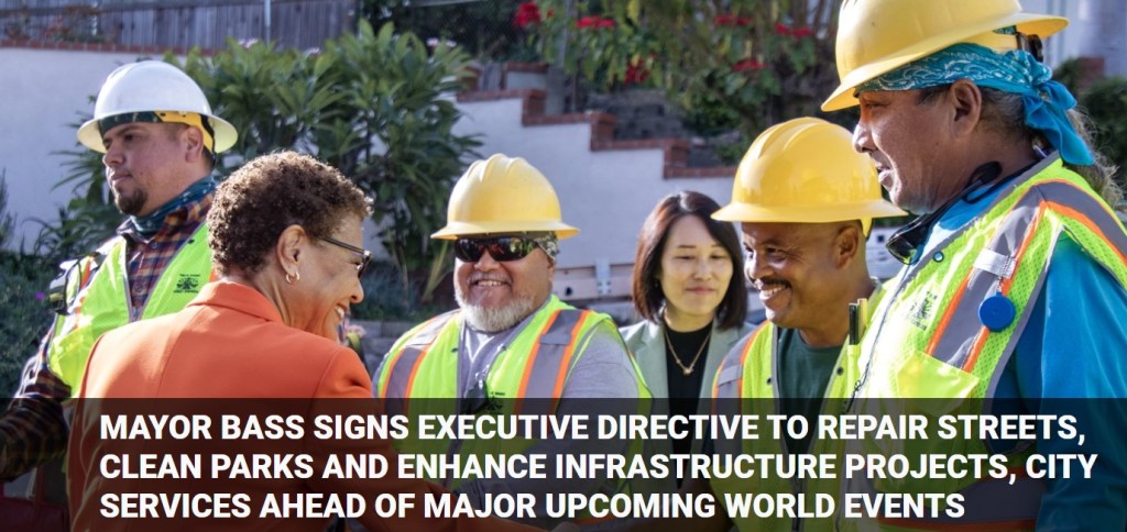 Mayor Bass Issues Directive Creating City Capital Infrastructure Plan