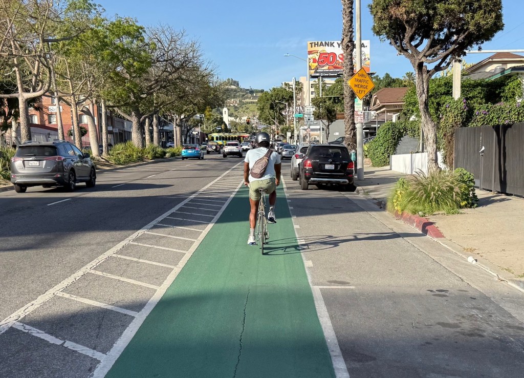 Eyes on the Street: WeHo Paints All of its Bike Lanes Green