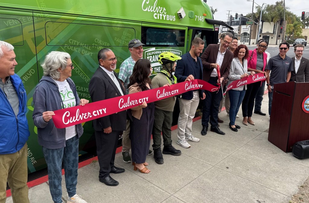 Culver City Celebrates New Bus and Bike Lanes on Washington and Adams
