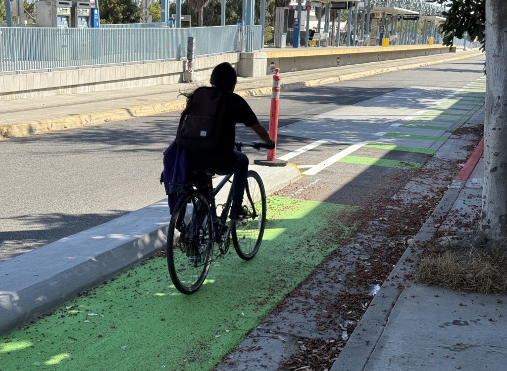 Eyes on the Street: Santa Monica Colorado Avenue Protected Bike Lanes Appear Complete