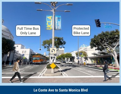 L.A. City Plans to Add New Bus and Bike Lanes on Westwood Blvd