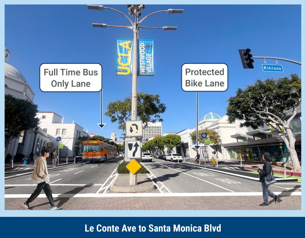 L.A. City Plans to Add New Bus and Bike Lanes on Westwood Blvd
